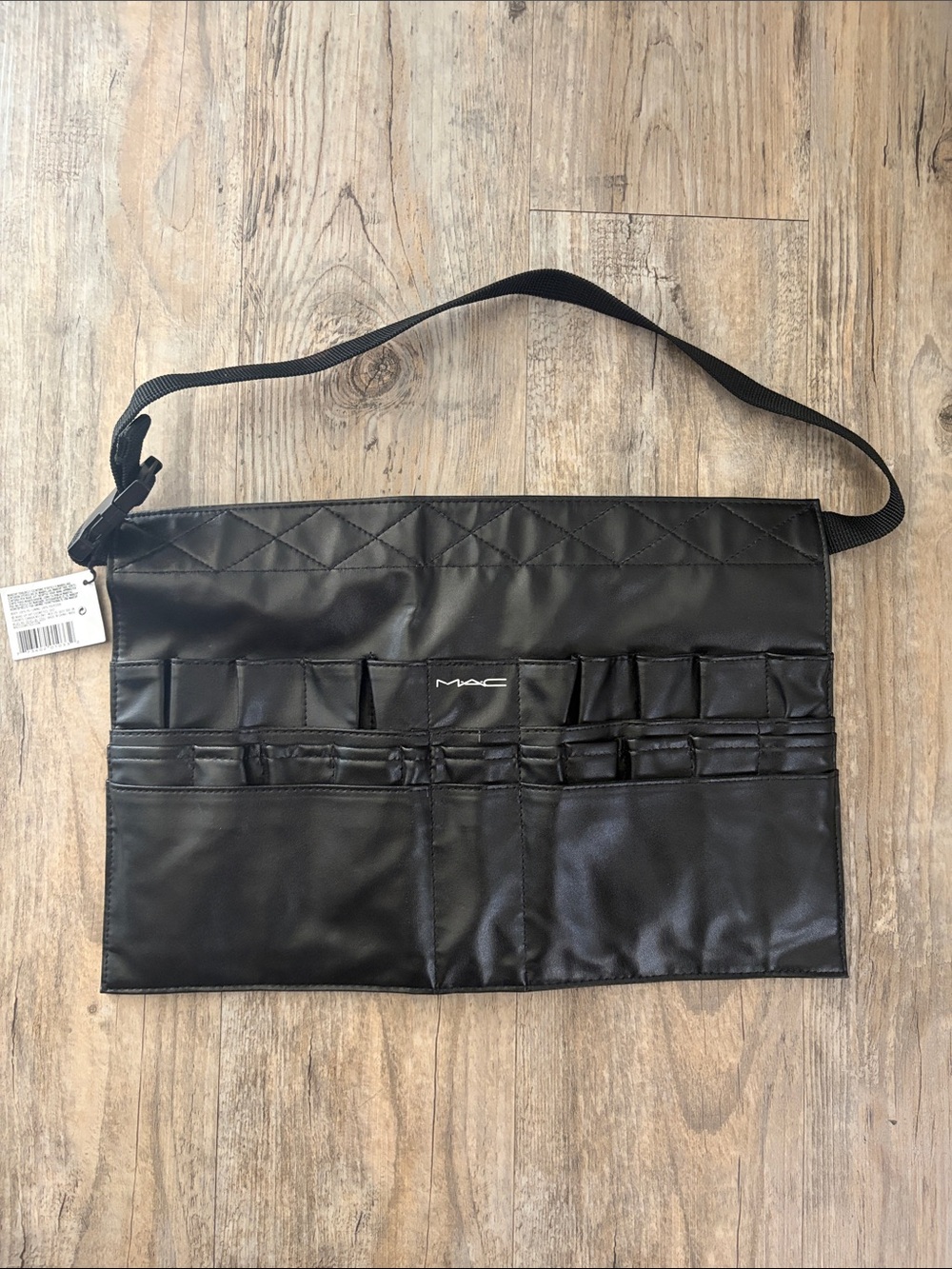 MAC Cosmetics Black Makeup Brush Belt Organizer Roll